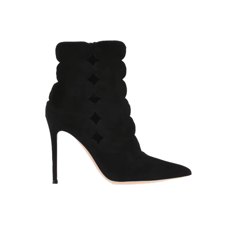 GIANVITO ROSSI Ariana Ankle Boots 10.5cm Women's Black-1