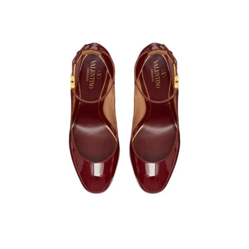 Valentino Tan Go High Heels Women's Cherry-3