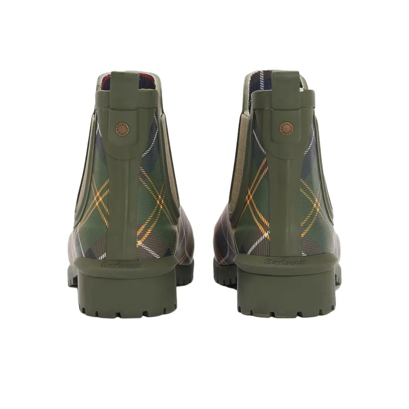 BARBOUR Wilton Wellingtons Short Chelsea Boots Women's Green-4