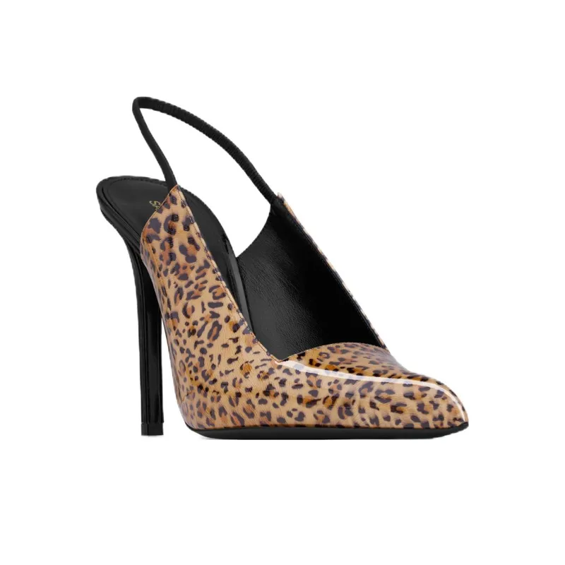 SAINT LAURENT Raven 120mm Leopard-print Pumps-3