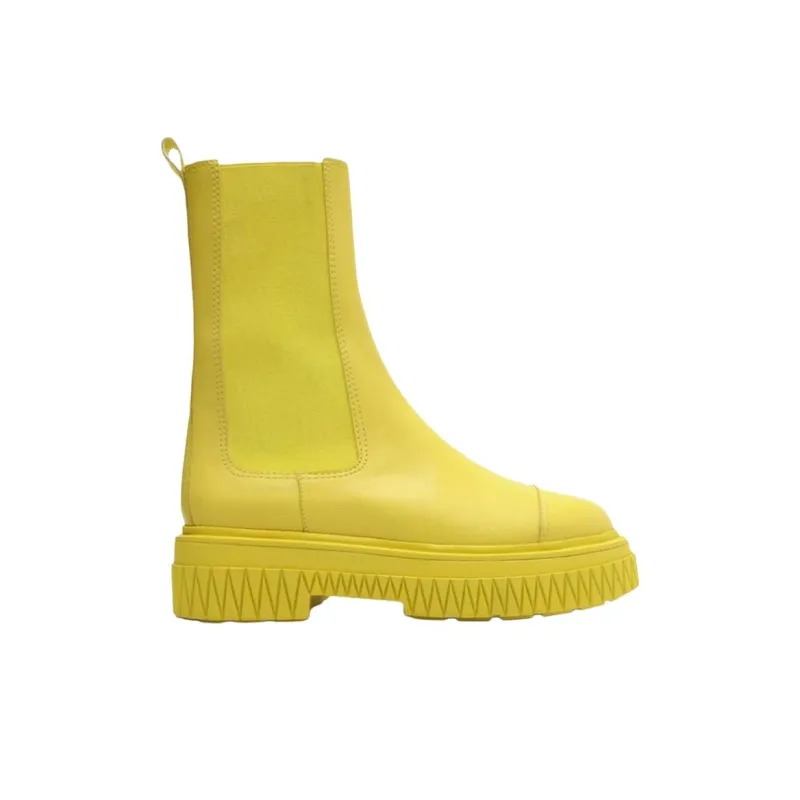 Schutz Short Chelsea Boots Women's Yellow-1