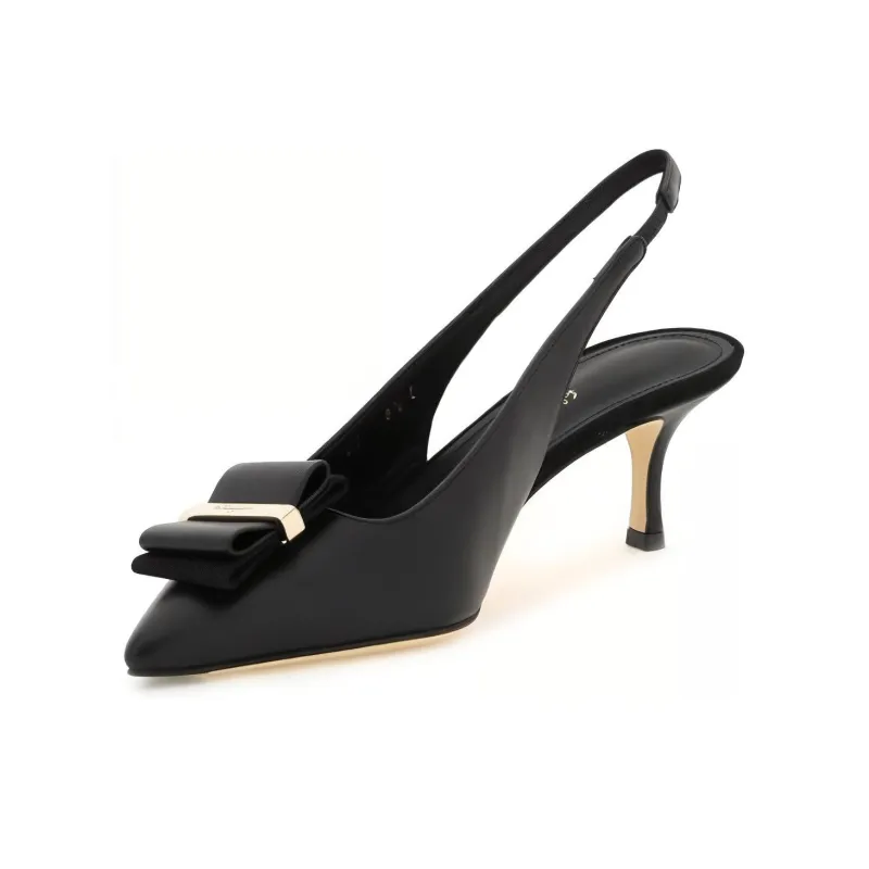 FERRAGAMO Drop Bow 55mm Pumps-2