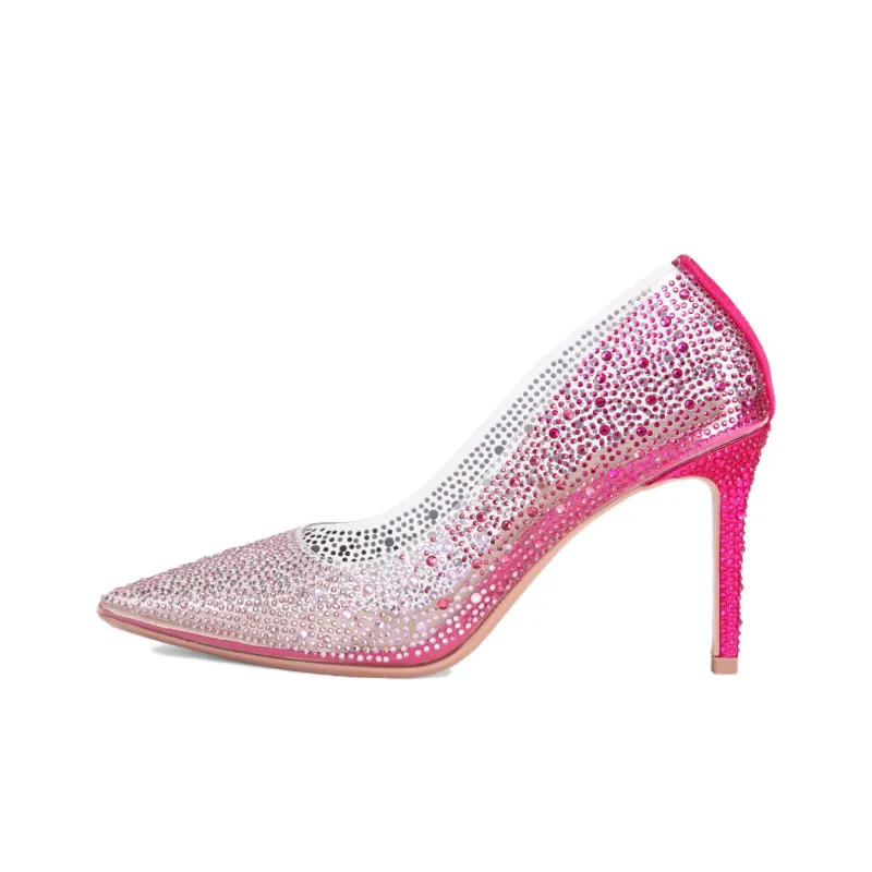 Kurt Geiger London Lovebird Slim Heel High Heels 8.5cm Women's Pink-0