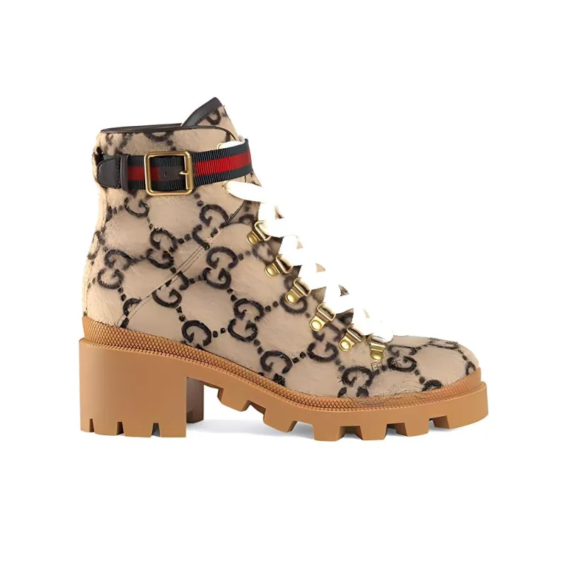 GUCCI GG Wool Ankle Boot-1