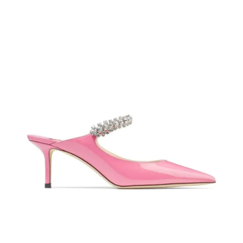 Jimmy Choo Bing 100mm Crystal-embellished Mules-1