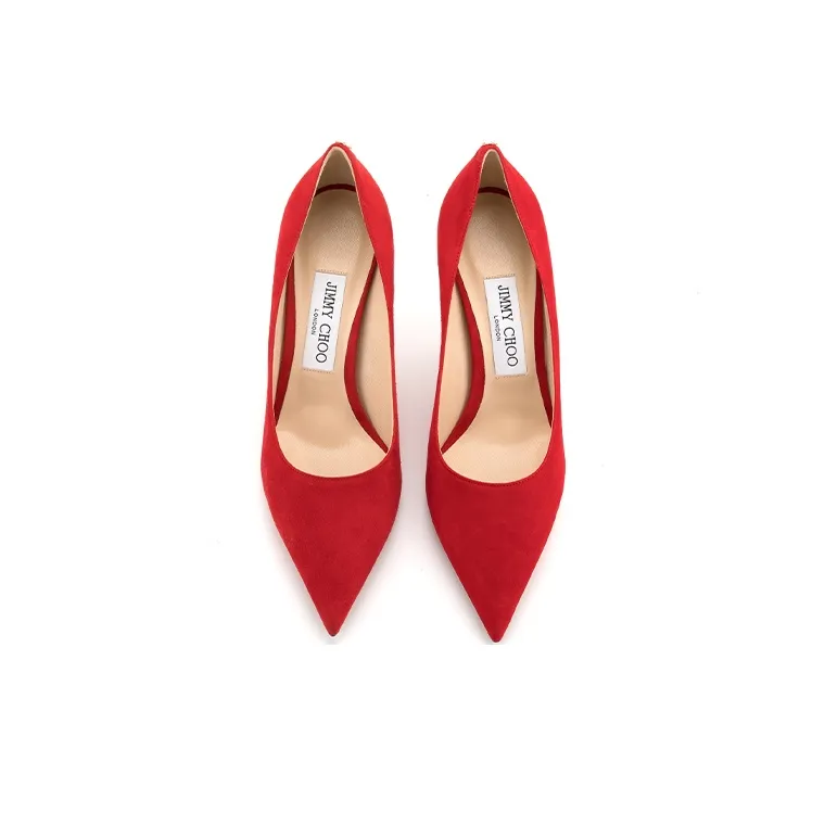 Jimmy Choo LOVE 85 JC Slim Heel High Heels Women's Red-3