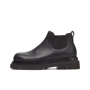 Bottega Veneta BV Lug Ankle Length Chelsea Boots Men's Black
