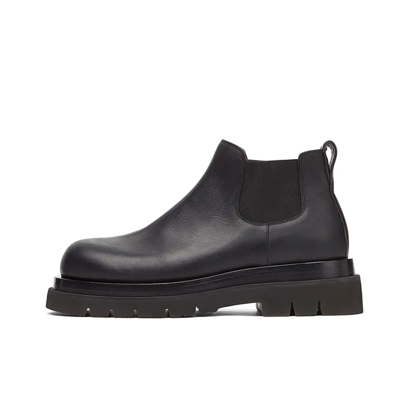 Bottega Veneta Lug Chelsea Ankle Length Chelsea Boots Men's Black-0