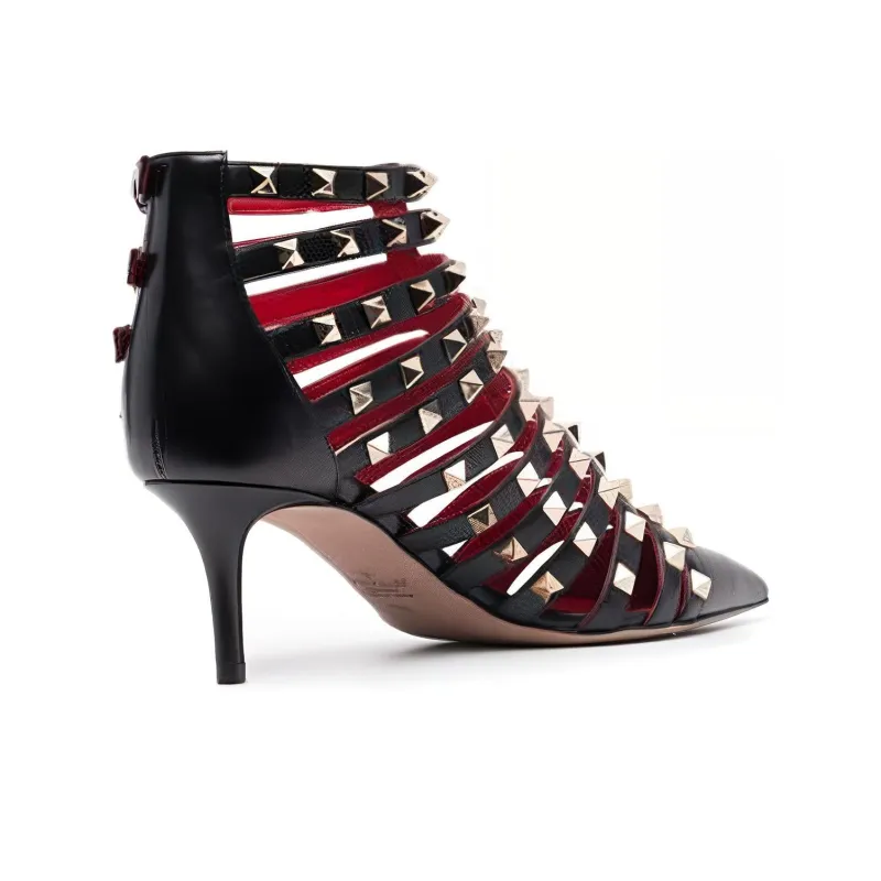 Valentino Slim Heel High Heels 6cm Women's Black-2