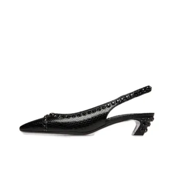 BALLY Sylt Snakeskin-embossed Slingback Pumps