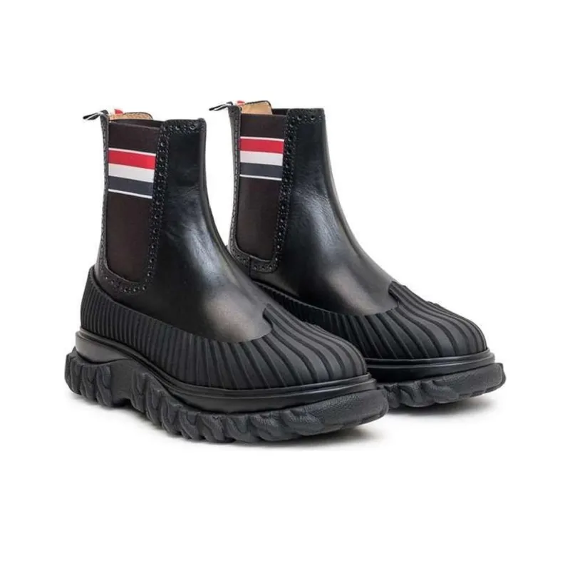 THOM BROWNE Chelsea Boot With Chunky Rubber-sole Detail-2