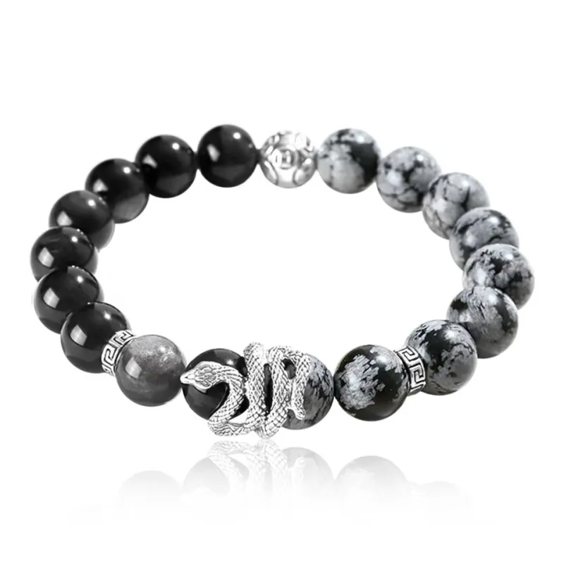 FOREVER MELODY Processing Obsidian Bracelets Unisex-0