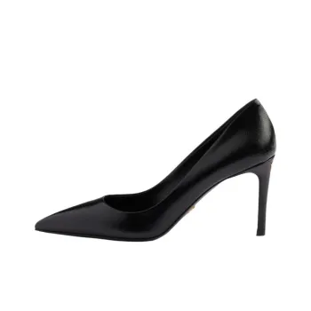 PRADA Saffiano Slim Heel High Heels 8.5cm Women's Black