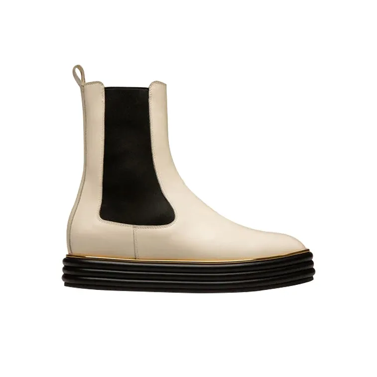 BALLY Short Chelsea Boots Women's White-1