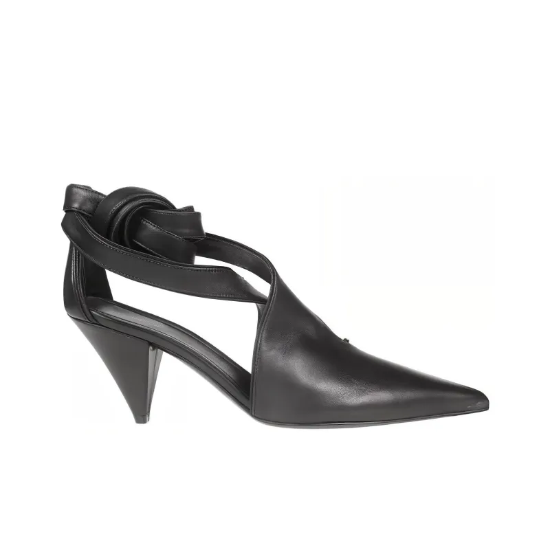 CELINE Cone Heel High Heels 7cm Women's Black-1