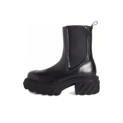 OFF WHITE Tractor Motor Leather Boots Women's