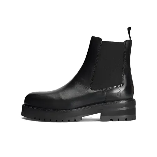 Polo Ralph Lauren Short Chelsea Boots 4cm Women's Black