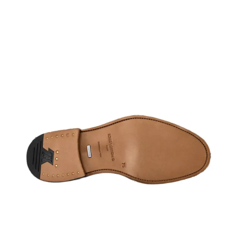 LOUIS VUITTON Fle Louis Vuitton Chelsea Boots Men's Black-4