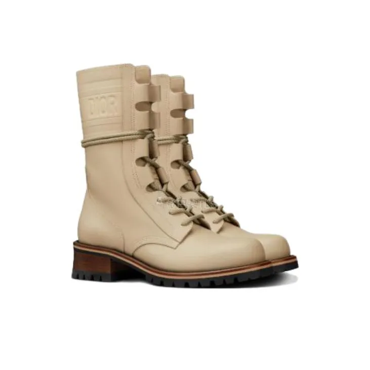 DIOR Quest Ankle Boots Women's Beige-3