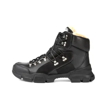 GUCCI Flashtrek Short Mid Calf Outdoor Boots Men's Black