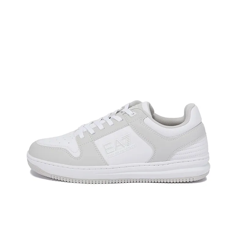 EMPORIO ARMANI EA7 Low Top Skateboard Shoes Unisex Gray White-0