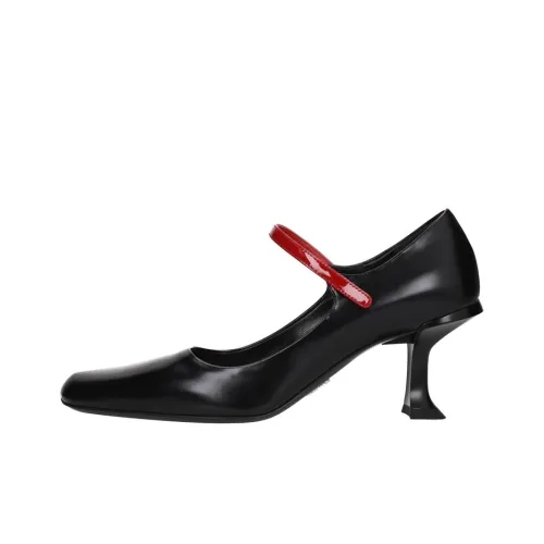 PRADA Irregular Heel Fashion High Heels Women's Black
