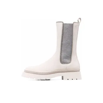 Brunello Cucinelli Chelsea Boots Women's White