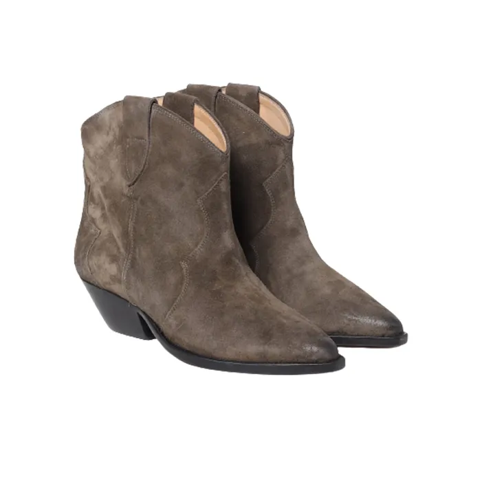 ISABEL MARANT Dewina 40mm Suede Cowboy Boots-2