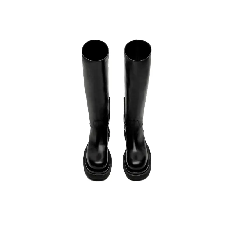 Bottega Veneta Bottega Venetta Knee High Lug Boot Black-2