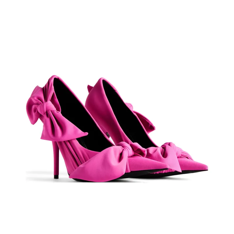 Balenciaga Knife Slim Heel High Heels 11cm Women's Bright Pink-1
