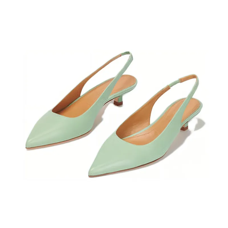 Aeyde Valerie Slim Heel High Heels 3.5cm Women's Green-1