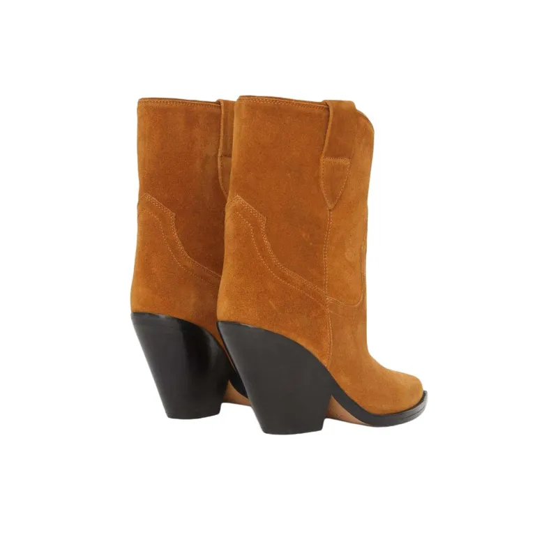ISABEL MARANT Leyane Ankle Boots 9cm Women's Cognac-3
