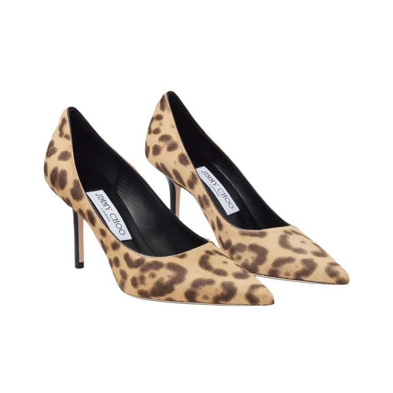 Jimmy Choo LOVE Slim Heel High Heels 8.5cm Women's Natural Brown-2