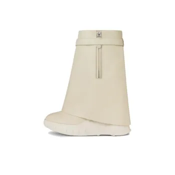 Givenchy Shark Lock Biker Ankle Boots 8cm Women's Light Brown