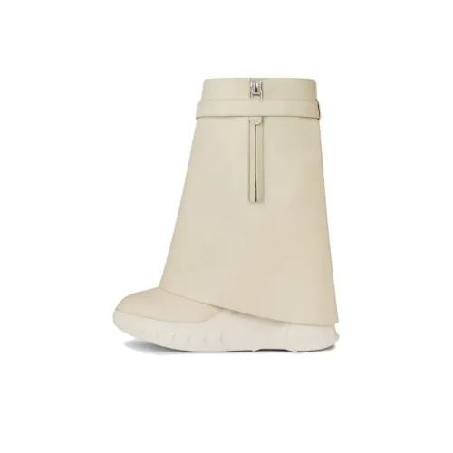 Givenchy Shark Lock Biker Ankle Boots 8cm Women's Light Brown