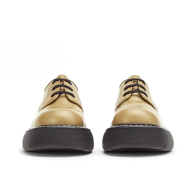 Bottega Veneta The Bounce Swell Lace Up Shoe Beige Black-3