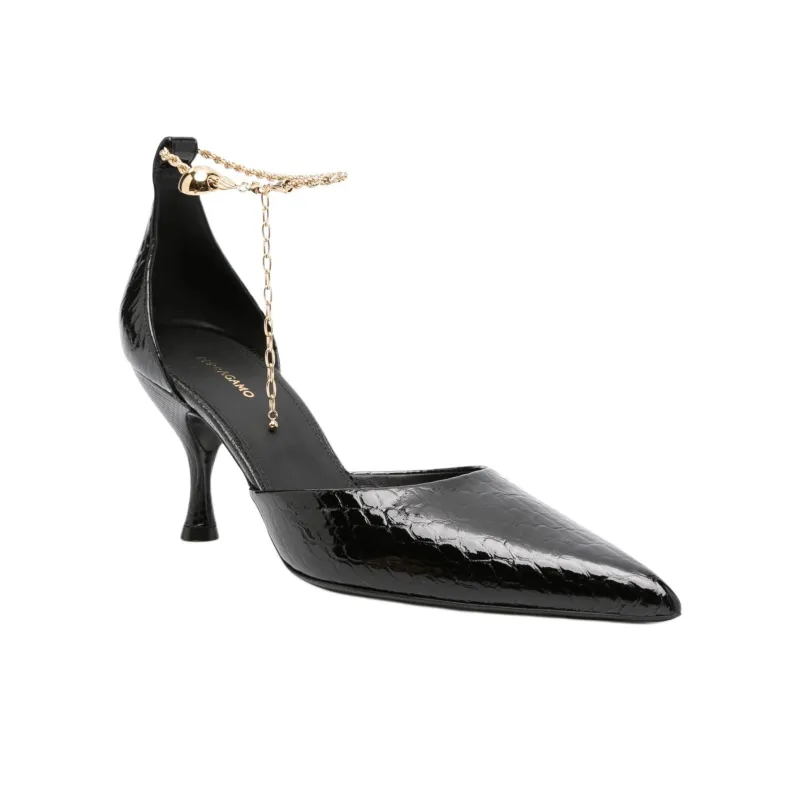 FERRAGAMO High Heels 8cm Women's Black-2