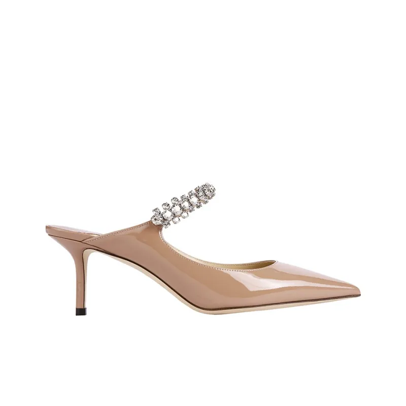 Jimmy Choo Bing 65mm Crystal-embellished Mules-1