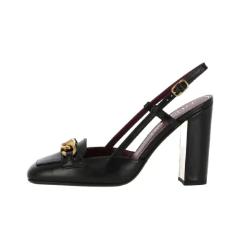 Valentino VLogo Chain-Link Square Toe Pumps