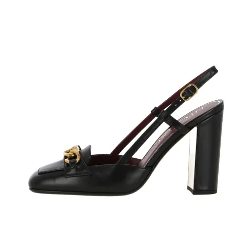 Valentino VLogo Chain-Link Square Toe Pumps