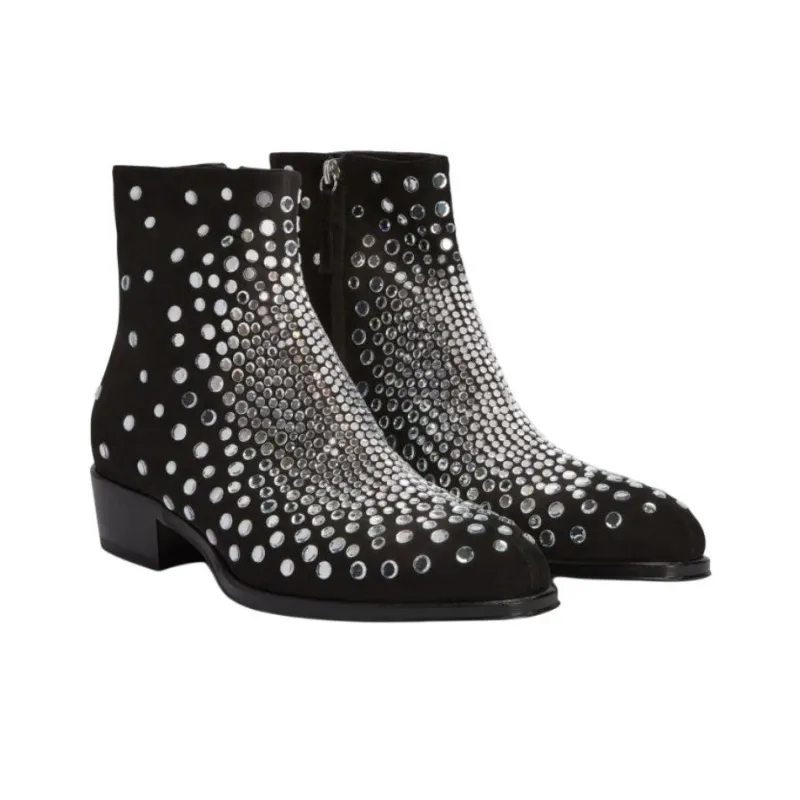 Giuseppe Zanotti Fabyen Crystal embellished Suede Boots-2