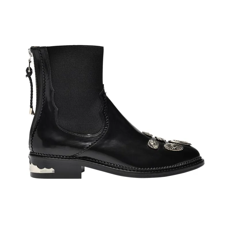 Toga Pulla Mix-badge Leather Ankle Boots-1