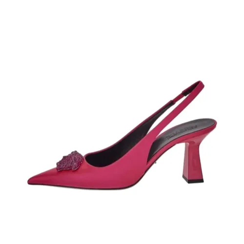 VERSACE Chunky Heel High Heels 7.6cm Women's Pink