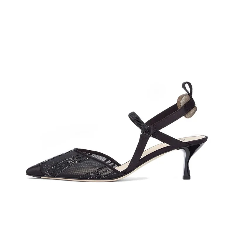 FENDI Colibri Slim Heel High Heels Women's Black-0