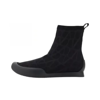 Valentino Toile Iconographe Round Toe Sock Boots