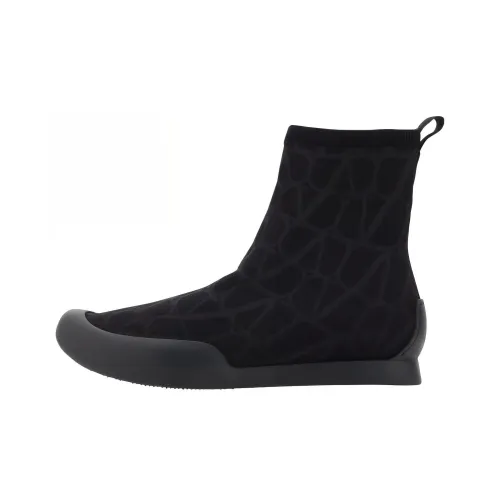 Valentino Toile Iconographe Round Toe Sock Boots