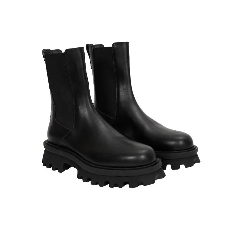 FERRAGAMO Chunky Chelsea Leather Boots-2