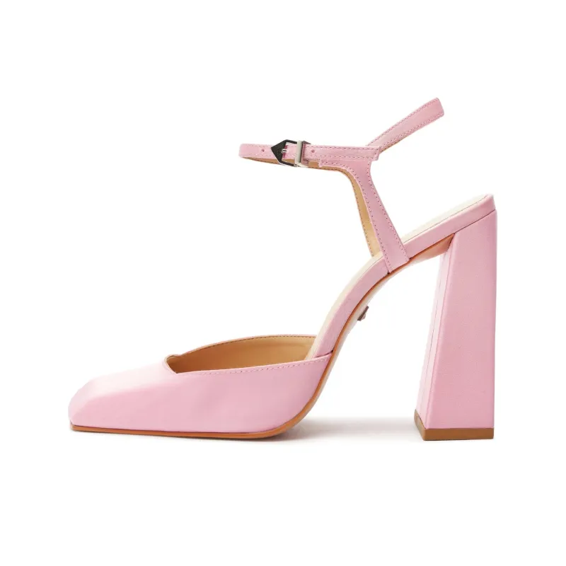 Schutz Rylie Spool Heel High Heels 10.8cm Women's Pink-0