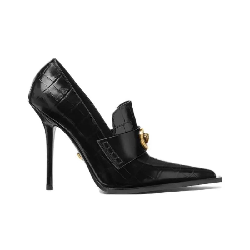 VERSACE Alia 115mm Leather Pumps-1