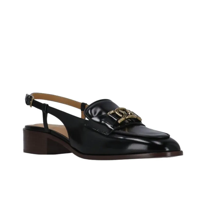 TOD'S Chunky Heel High Heels Women's Black-2